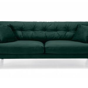 Andrew 3 Pers. Sofa, Mørkegrøn Velour