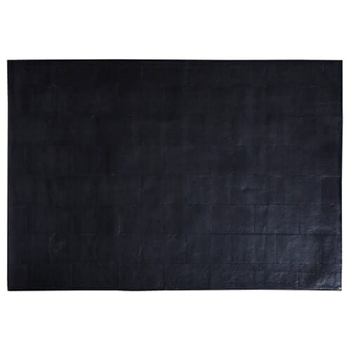 FUHRHOME Athens - Sort læder tæppe (170x240cm)