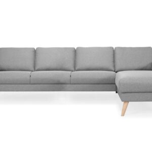 New York Sofa Med Chaiselong, Grå (Vendbar)