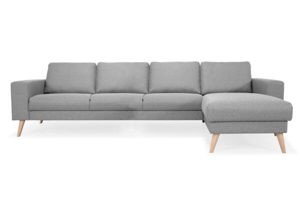 New York Sofa Med Chaiselong, Grå (Vendbar)
