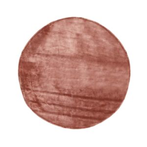 VENTURE DESIGN Indra gulvtæppe - rosa viskose og bomuld (Ø200)