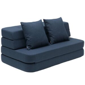 by KlipKlap Foldesofa - 3 Fold Sofa XL - 140cm - Dark Blue/Black